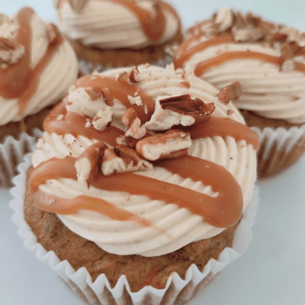 Carrot and Pecan Caramel Cupcake (12 cupcakes)