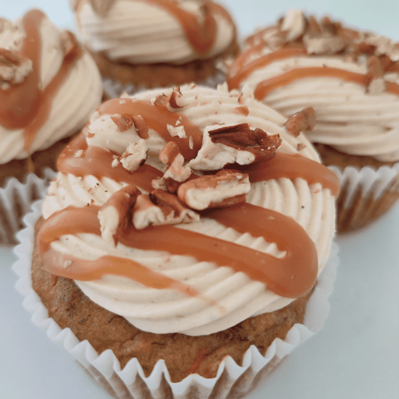 Carrot and Pecan Caramel Cupcake (12 cupcakes)